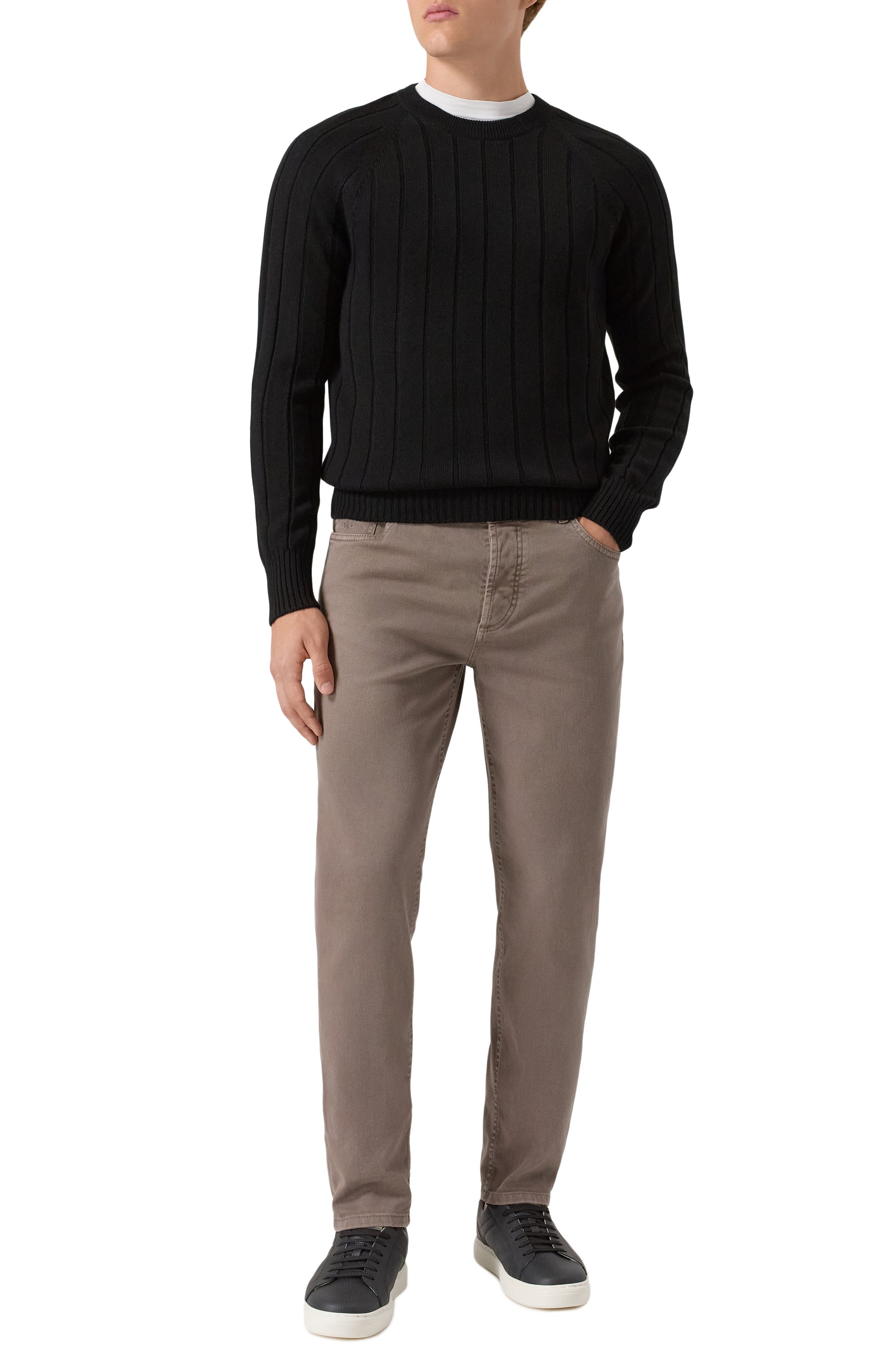 Джемпер из шерсти и кашемира GRAN SASSO черного цвета по цене 39800 руб., арт. 23135/19657, фото 2 Джемпер из шерсти и кашемира GRAN SASSO, арт. 23135/19657, фото 2