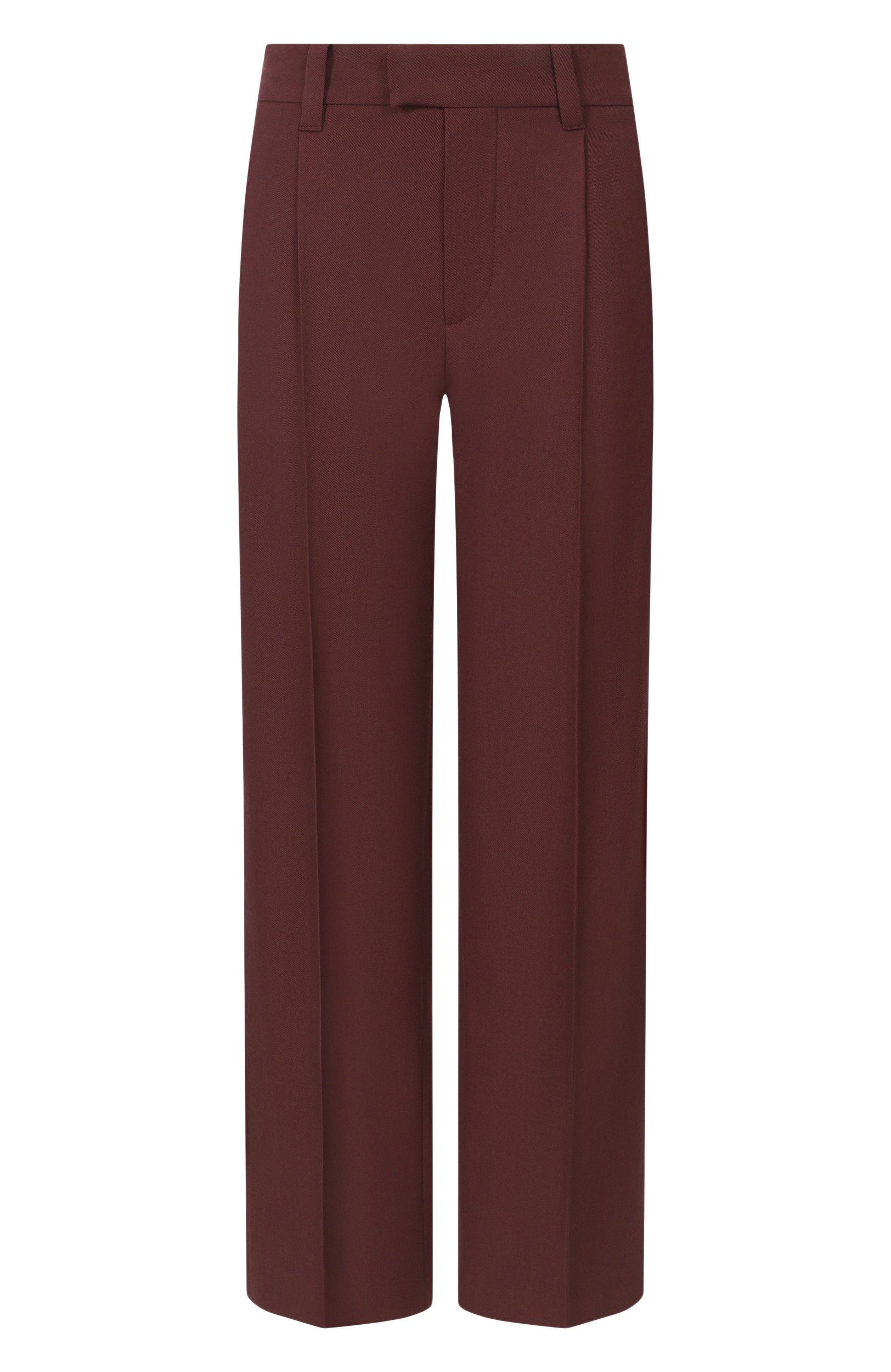 Шерстяные брюки BRUNELLO CUCINELLI бордового цвета по цене 237500 руб., арт. MP553P9325, фото 1 Шерстяные брюки BRUNELLO CUCINELLI, арт. MP553P9325, фото 1
