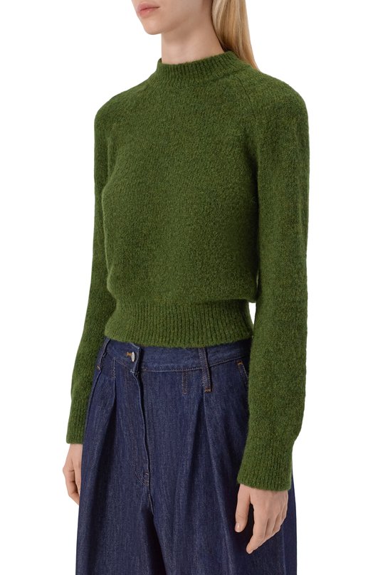 Шерстяной свитер Dries Van Noten 011225-2709-613 Зелёный  011225-2709-613 Фото 3