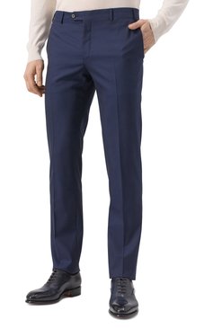 Мужской шерстяной костюм CORNELIANI темно-синего цвета, арт. 256005-2518414_SET | Фото 6 (Рукава: Длинные; Материал внешний: Шерсть; Стили: Кэжуэл, Классический; Костюмы М: Однобортный)