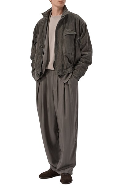 Мужской замшевый бомбер GIORGIO ARMANI, арт. GM004407/AF30029