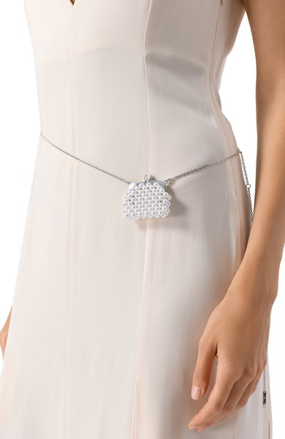 Колье SSIL белого цвета по цене 30750 руб., арт. SS23FZX166WBFFFPP, фото 4 Колье SSIL, арт. SS23FZX166WBFFFPP, фото 4