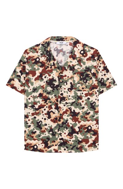 Хлопковая рубашка MSGM KIDS, арт. S6MSJBSI193
