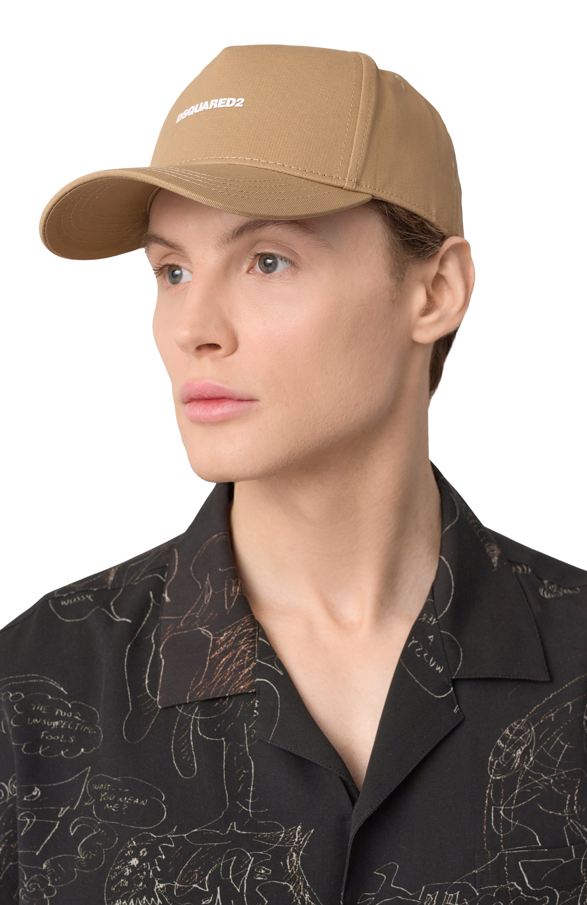 Хлопковая бейсболка DSQUARED2 бежевого цвета по цене 19900 руб., арт. BCM0603/05C00001, фото 2 Хлопковая бейсболка DSQUARED2, арт. BCM0603/05C00001, фото 2