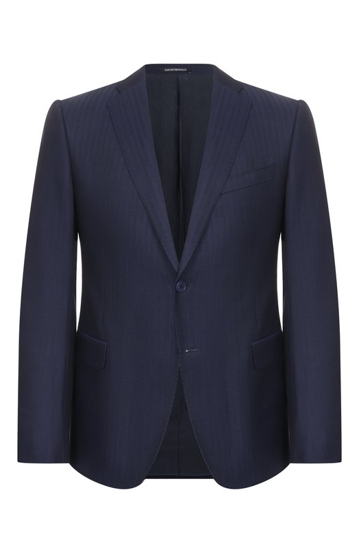 Шерстяной пиджак Emporio Armani EM000095/TE13607 Синий EM000095/TE13607