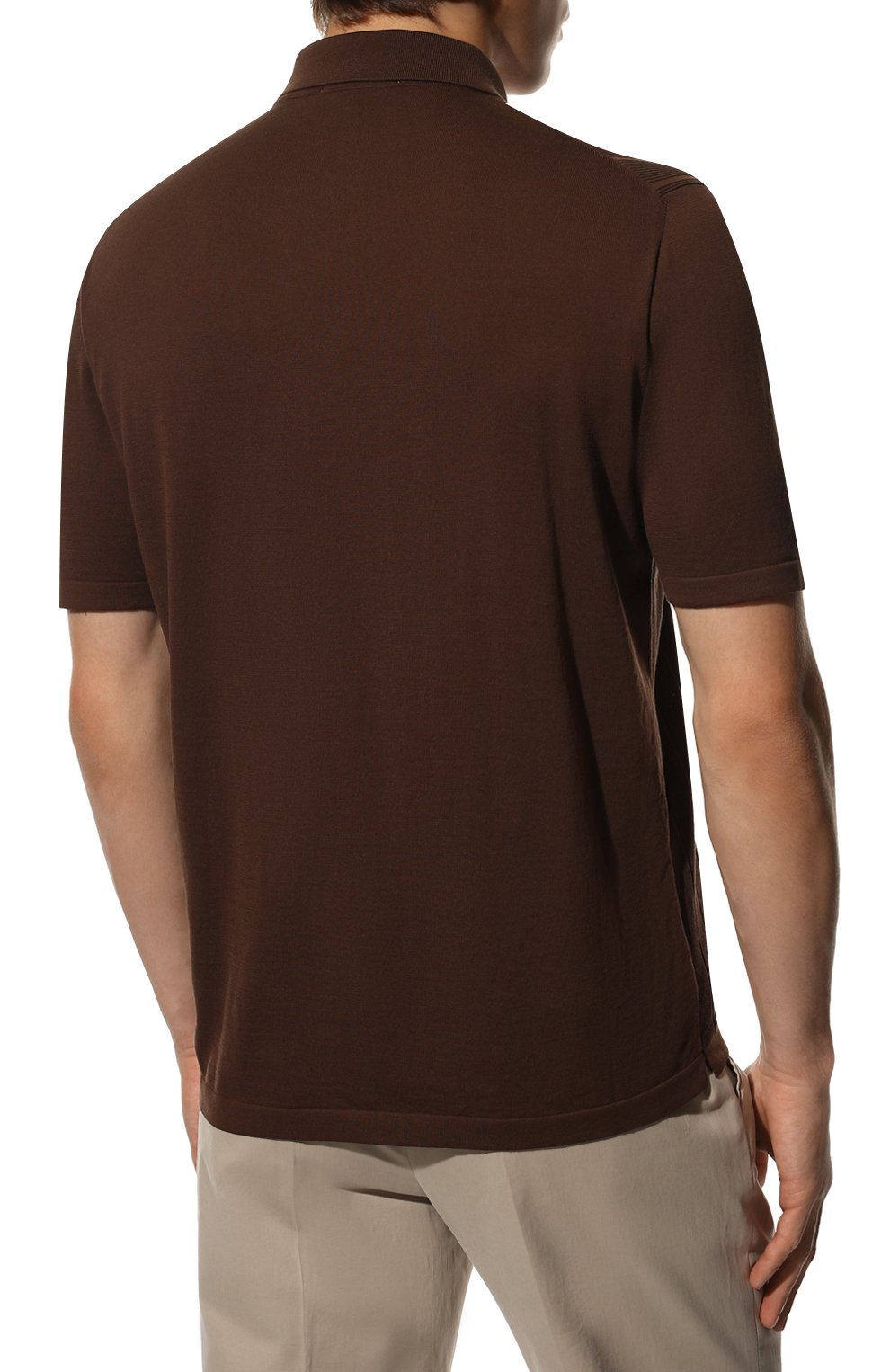 Хлопковая рубашка FIORONI темно-коричневого цвета по цене 57850 руб., арт. MK24248G1, фото 4 Хлопковая рубашка FIORONI, арт. MK24248G1, фото 4