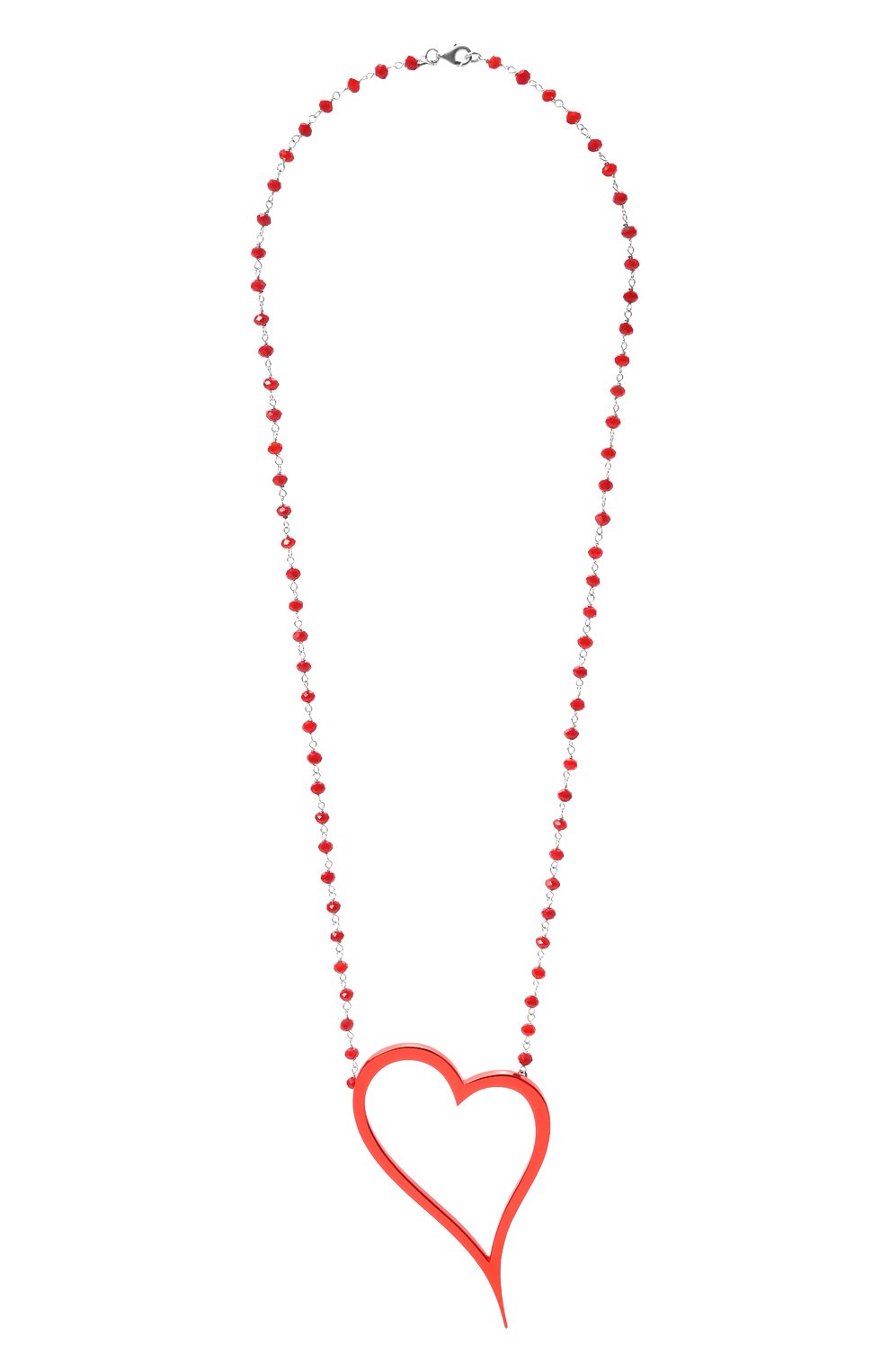 Колье сердце DZHANELLI красного цвета по цене 193600 руб., арт. 00338, фото 1 Колье сердце DZHANELLI, арт. 00338, фото 1