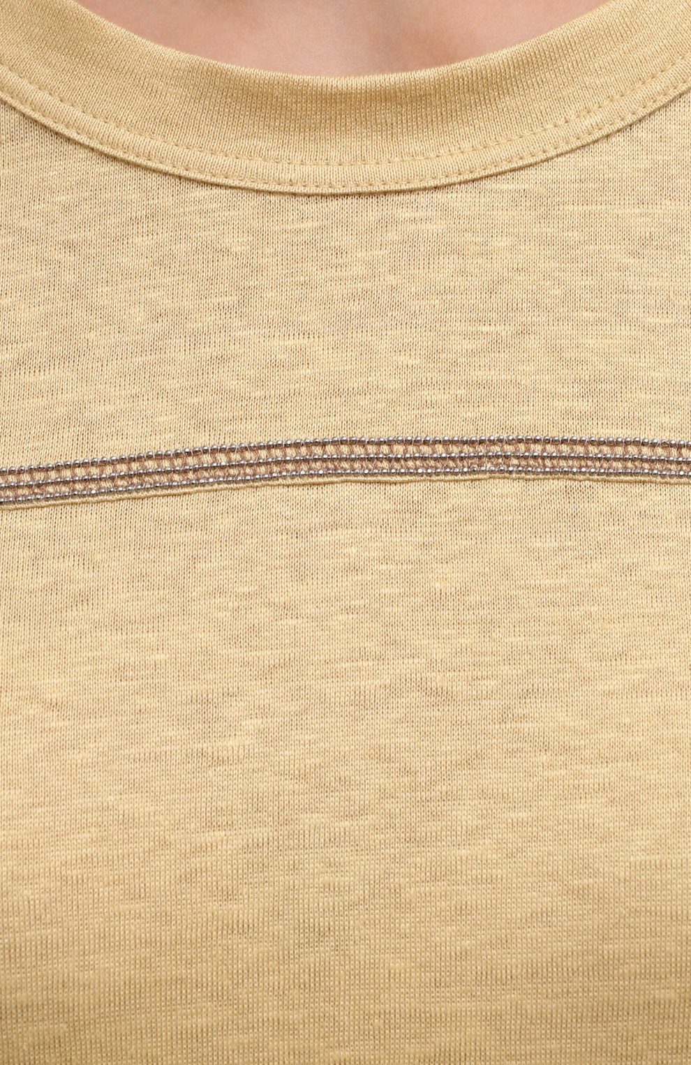 Футболка изо льна и шелка BRUNELLO CUCINELLI, арт. MF982BY500, фото 5