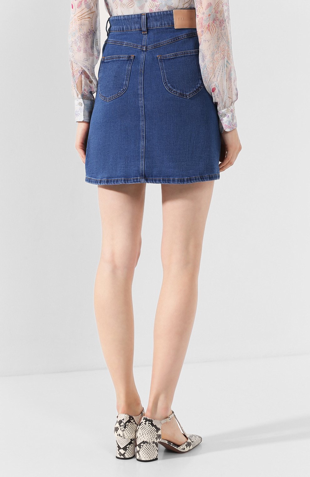 Джинсовая юбка SEE BY CHLOÉ, арт. CHS20SDJ03150, фото 4