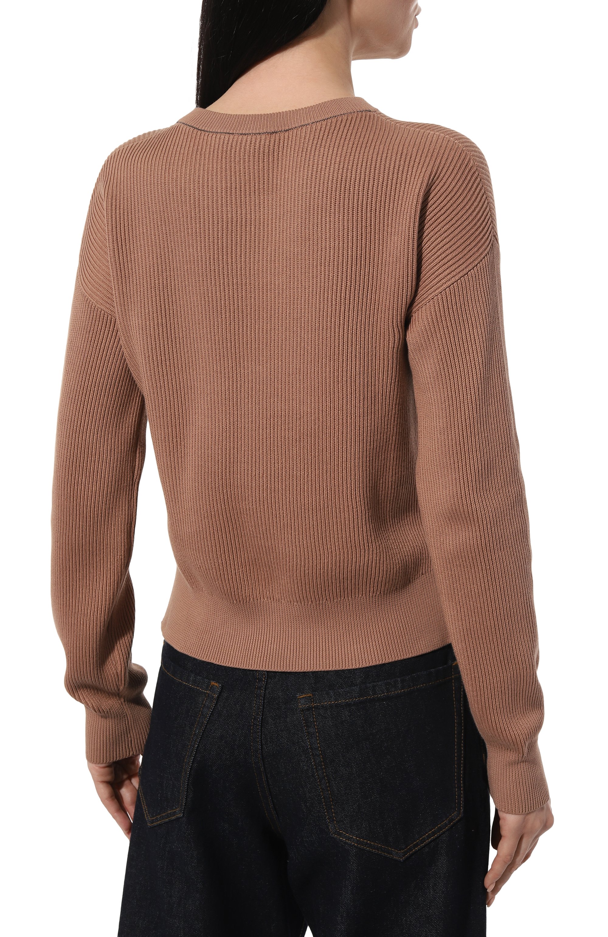 Хлопковый пуловер BRUNELLO CUCINELLI, арт. M1919B1299, фото 4