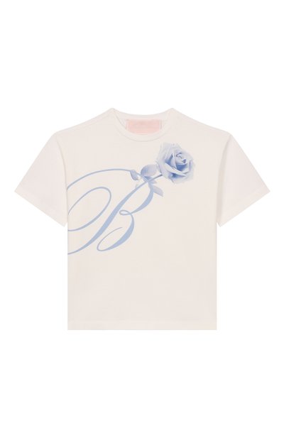 Хлопковая футболка BLUMARINE, арт. BFTS006.0.JF056/6A-12A