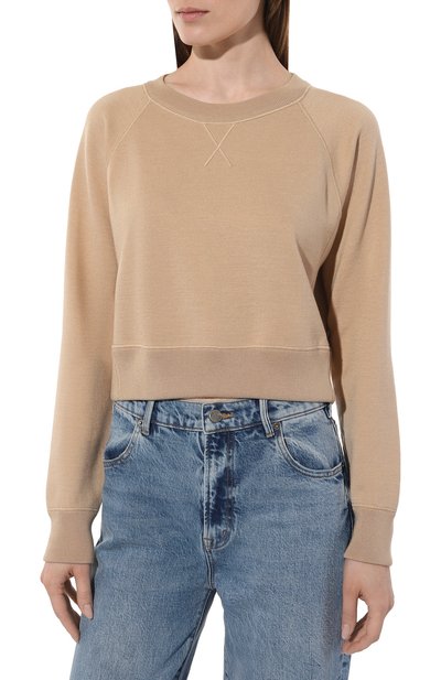 Свитшот из шерсти и шелка COSY SUNDAY бежевого цвета по цене 93300 руб., арт. S1-009-, фото 3 Свитшот из шерсти и шелка COSY SUNDAY, арт. S1-009-, фото 3