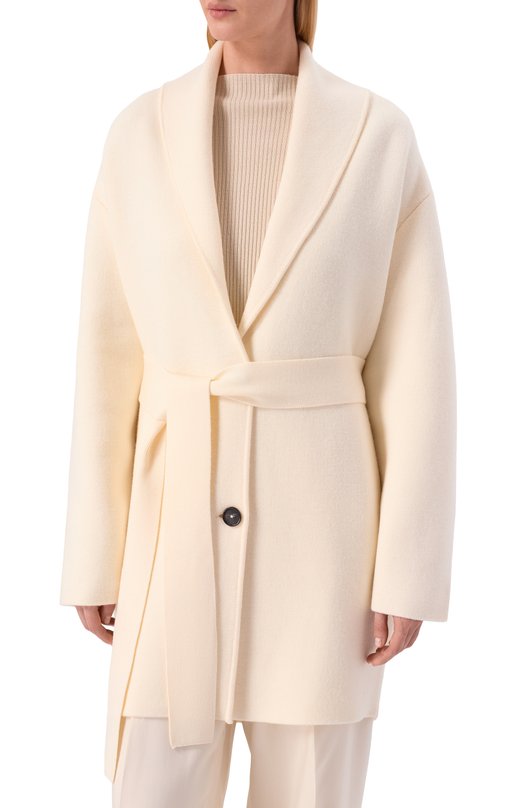 Шерстяной кардиган TOTEME 261-WRT0699-YA0008 Кремовый  261-WRT0699-YA0008 Фото 3