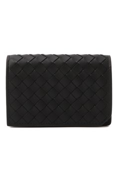 Мужской кожаный футляр для кредитных карт BOTTEGA VENETA черного цвета, арт. 805825 V4LQ1 | Фото 1 (Материал: Натуральная кожа; Нос: Не проставлено; Материал сплава: Проставлено)