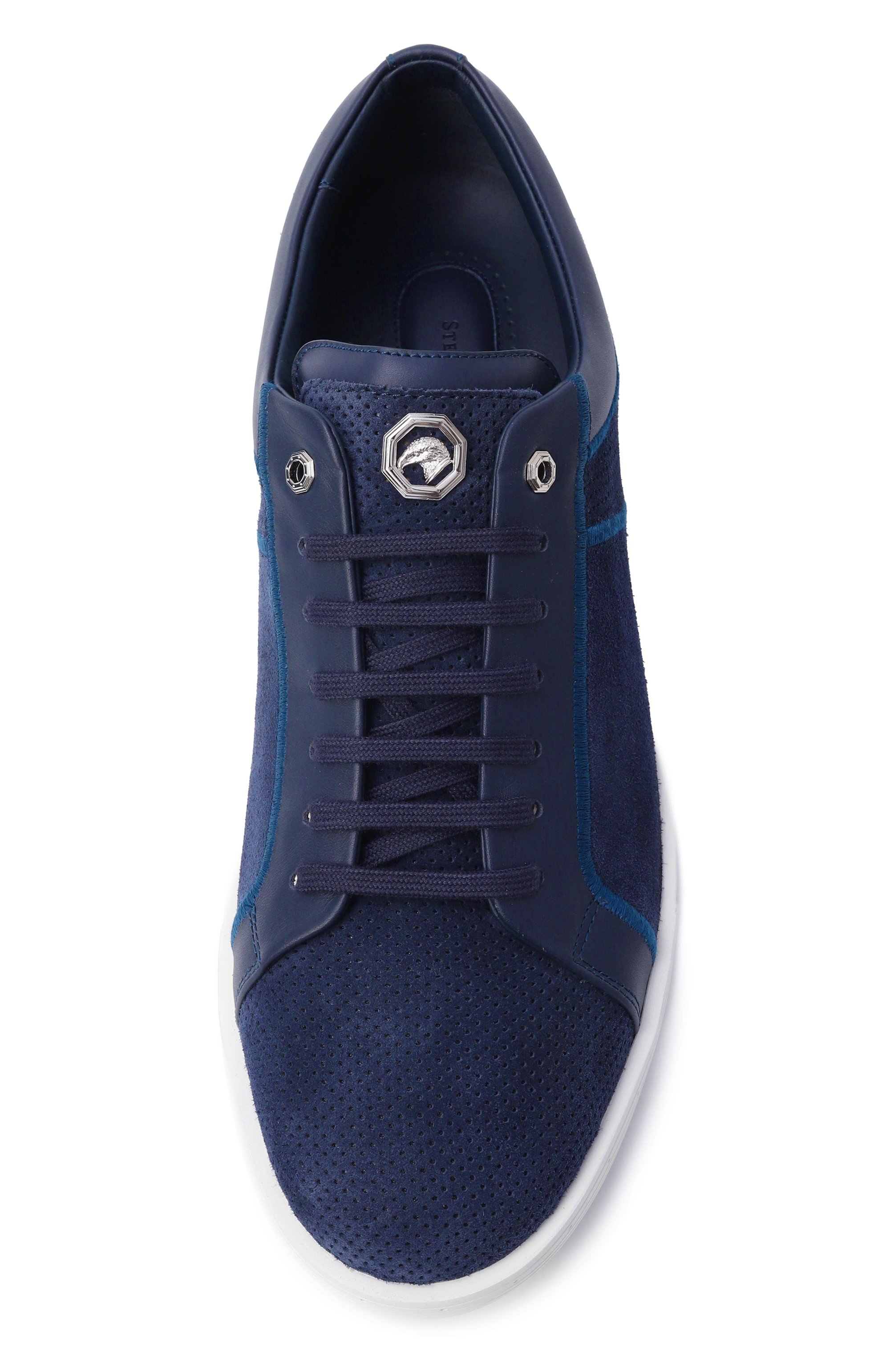 Замшевые кеды STEFANO RICCI темно-синего цвета по цене 142500 руб., арт. UV33_G5208/SDPWY, фото 6 Замшевые кеды STEFANO RICCI, арт. UV33_G5208/SDPWY, фото 6