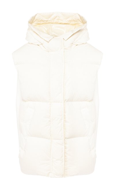 Женский хлопковый жилет с капюшоном и карманами MONCLER, арт. D2-093-48316-05-54012