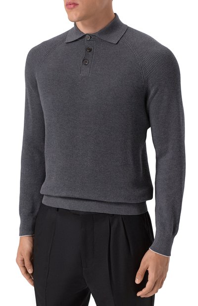 Хлопковое поло BRUNELLO CUCINELLI, арт. M29400105, фото 3