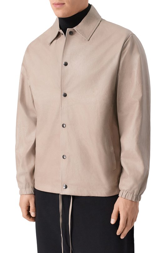 Кожаная куртка-рубашка Giorgio Brato GU26S24003WRTM Кремовый  GU26S24003WRTM Фото 3