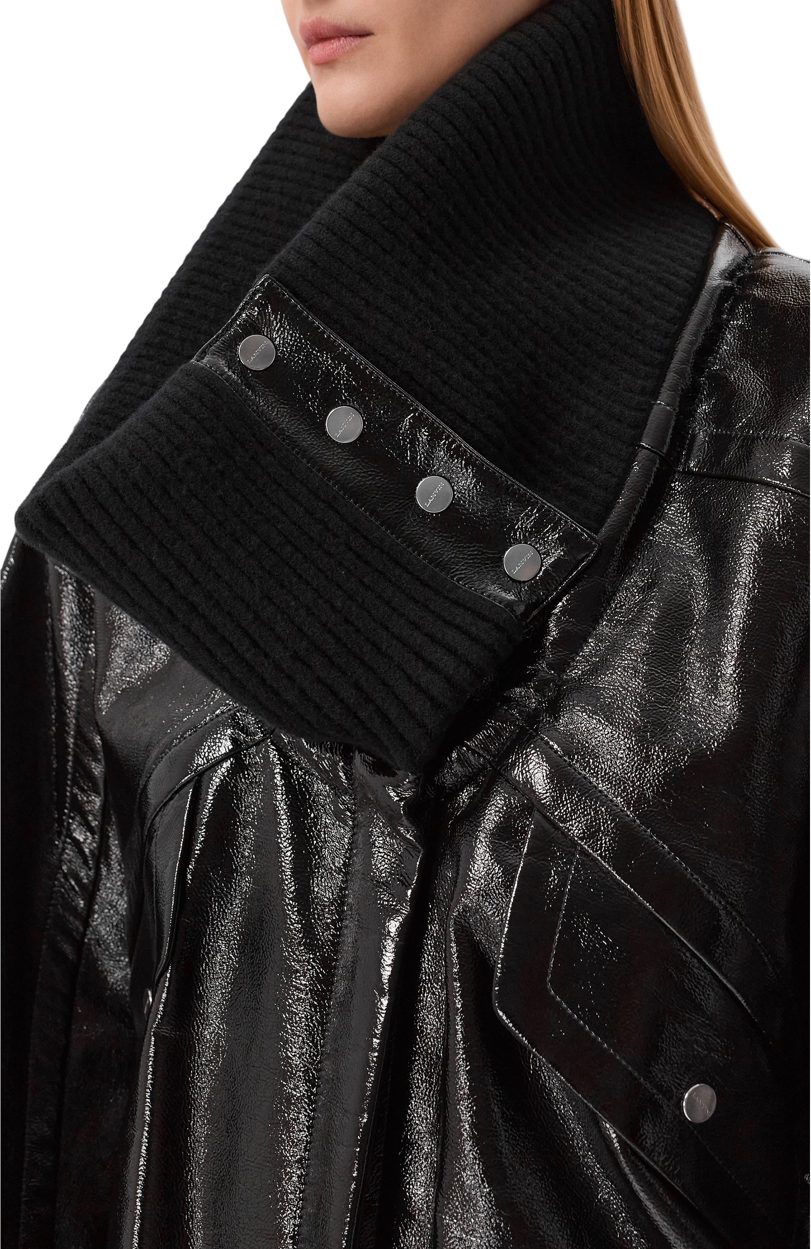 Хлопковое полупальто LANVIN черного цвета по цене 415500 руб., арт. RW-C00023-6378-A26, фото 5 Хлопковое полупальто LANVIN, арт. RW-C00023-6378-A26, фото 5