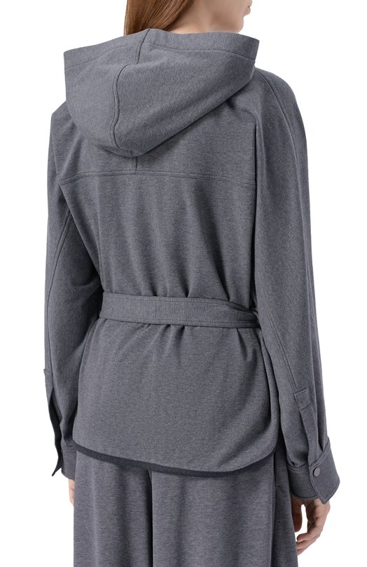 Хлопковая куртка Brunello Cucinelli MH827S0506 Серый  MH827S0506 Фото 4