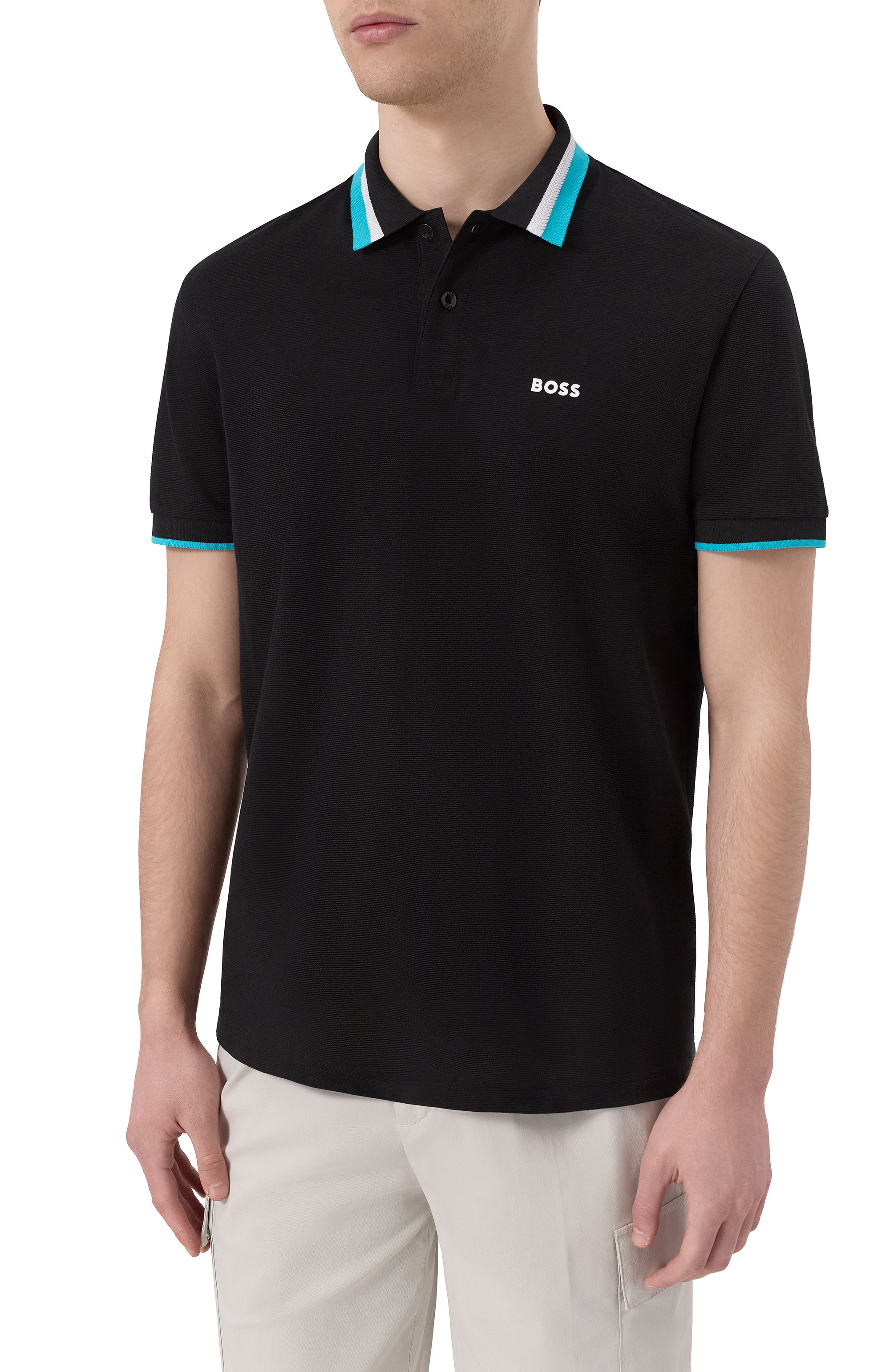 Хлопковое поло BOSS GREEN, арт. 50538101, фото 3