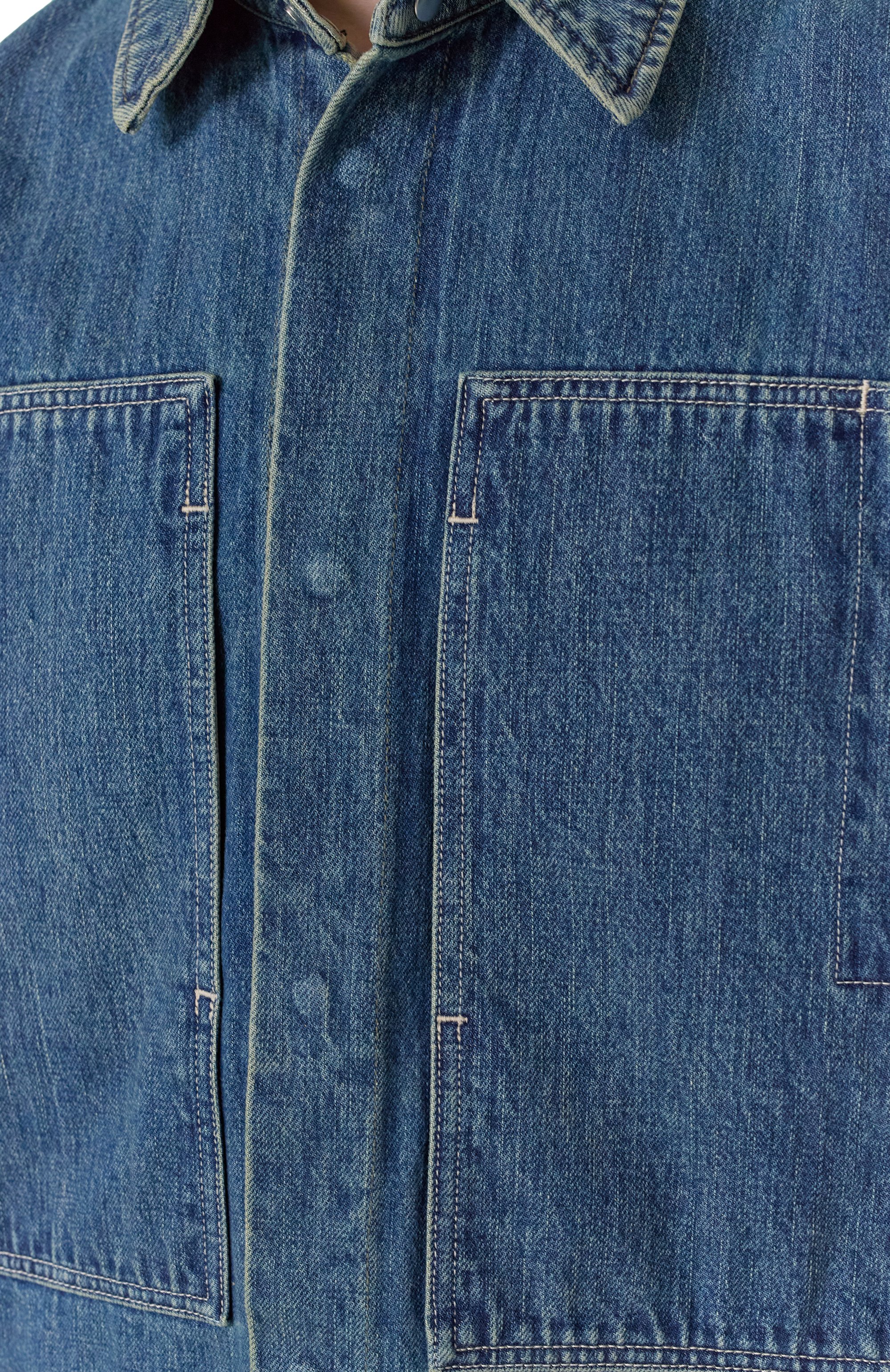 Джинсовая рубашка JIL SANDER синего цвета по цене 163000 руб., арт. J47DL0168-J45291, фото 5 Джинсовая рубашка JIL SANDER, арт. J47DL0168-J45291, фото 5