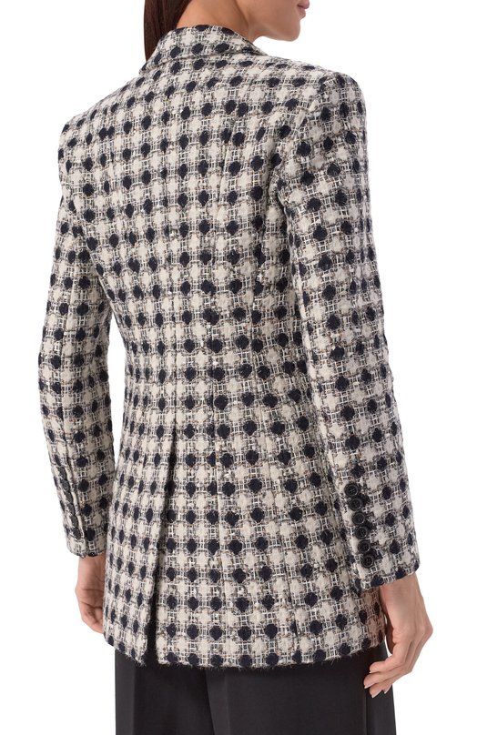 Твидовый жакет Nina Ricci 25ACVE010/W00362 Чёрно-белый  25ACVE010/W00362 Фото 4