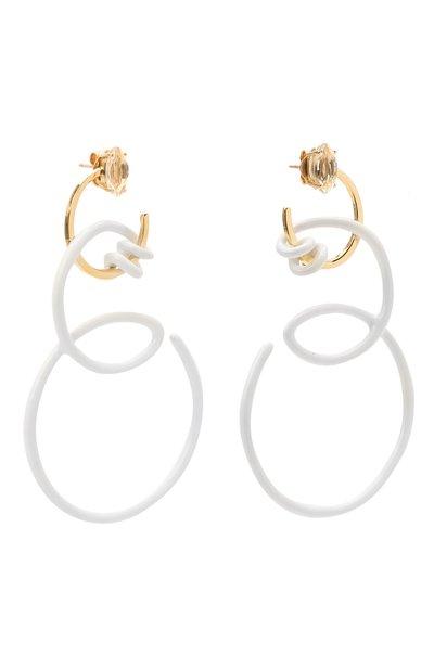 Серьги BEA BONGIASCA белого цвета по цене 112500 руб., арт. VE211YGS/M, фото 3 Серьги BEA BONGIASCA, арт. VE211YGS/M, фото 3