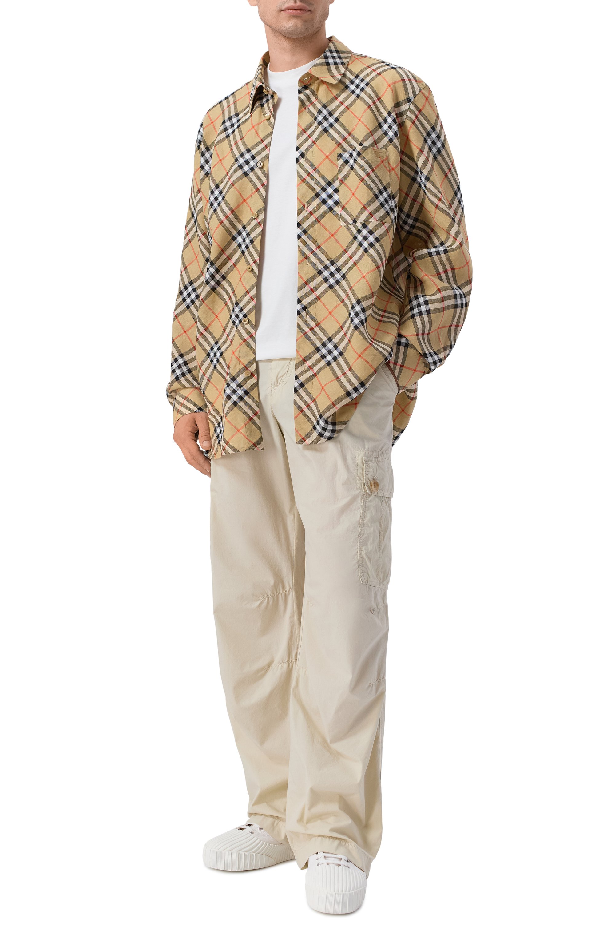 Льняная рубашка BURBERRY, арт. 8123684, фото 2