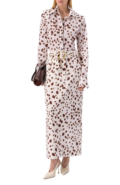 Рубашка ROWEN ROSE белого цвета по цене 79950 руб., арт. T0P_RR182_A2/PRINTED GE0RGETTE, фото 2 Рубашка ROWEN ROSE, арт. T0P_RR182_A2/PRINTED GE0RGETTE, фото 2