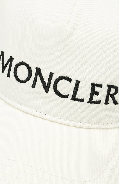Хлопковая бейсболка MONCLER белого цвета по цене 8600 руб., арт. E1-093-00917-50-V0006, фото 3 Хлопковая бейсболка MONCLER, арт. E1-093-00917-50-V0006, фото 3
