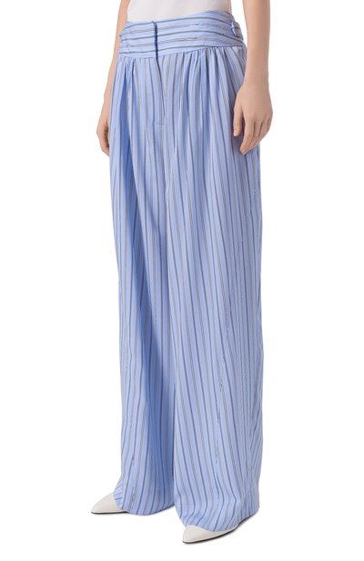 Брюки из вискозы IRO голубого цвета по цене 56150 руб., арт. WM23ULYSE, фото 3 Брюки из вискозы IRO, арт. WM23ULYSE, фото 3