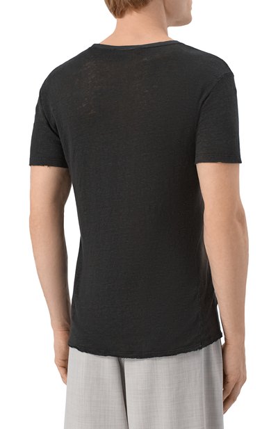 Льняная футболка NEVER ENOUGH черного цвета по цене 17650 руб., арт. 2B5M036-148/MTH068 K346, фото 4 Льняная футболка NEVER ENOUGH, арт. 2B5M036-148/MTH068 K346, фото 4