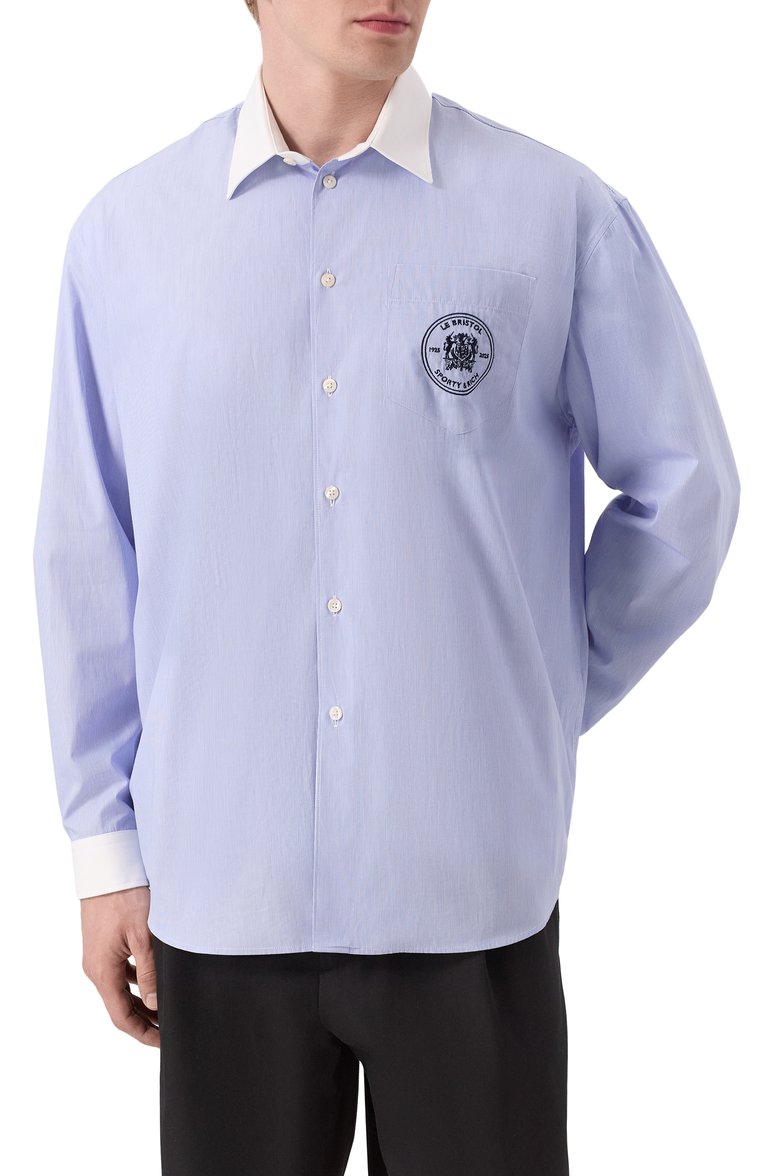 Хлопковая рубашка sporty & rich x le bristol paris SPORTY AND RICH, арт. SI019517654ST41, фото 1