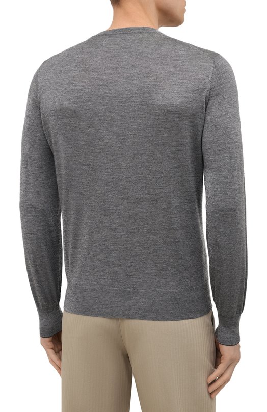 Джемпер из кашемира и шелка Brunello Cucinelli M2300100 Серый  M2300100 Фото 4