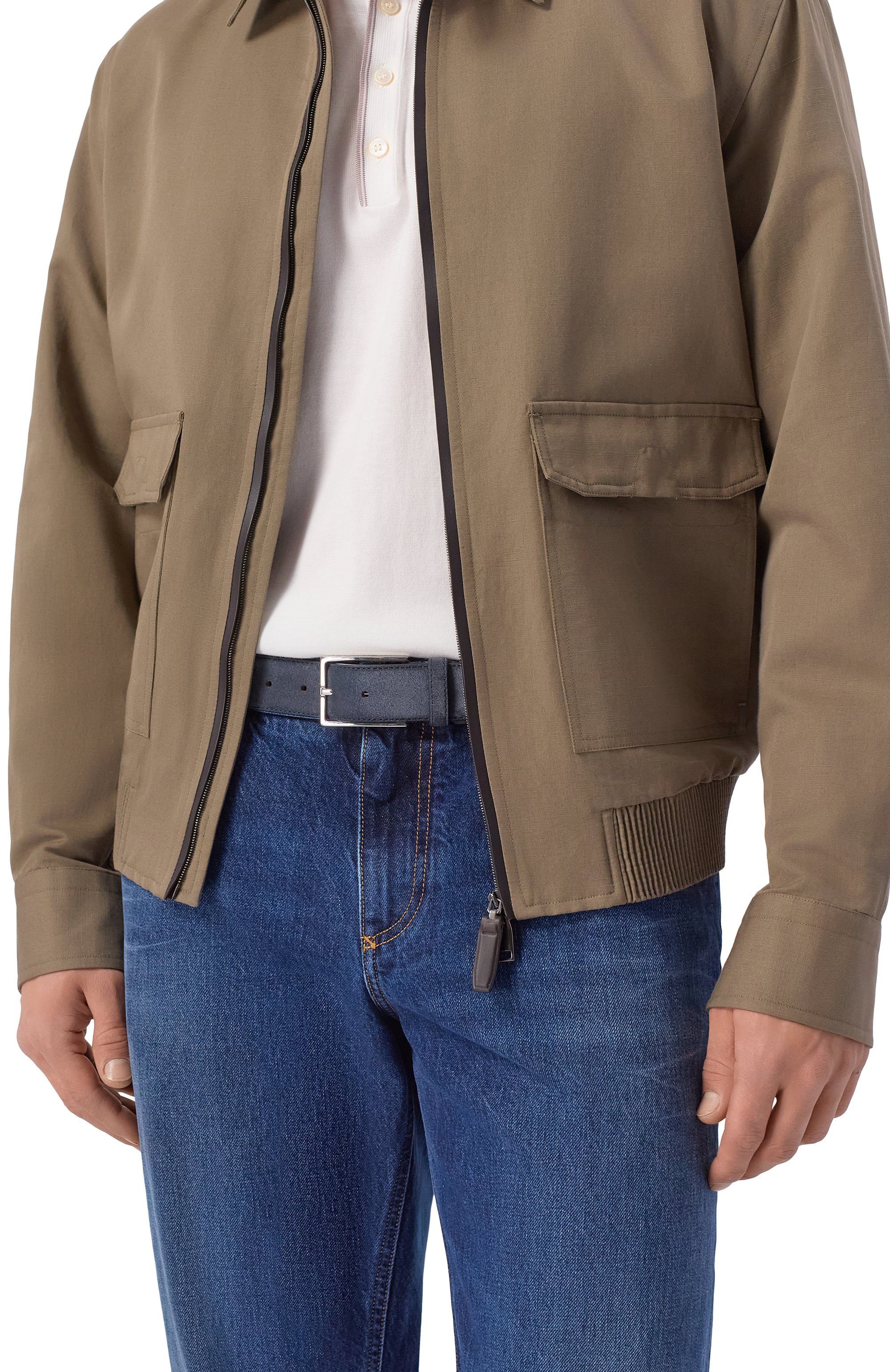 Замшевый ремень DOUCAL'S синего цвета по цене 21050 руб., арт. DC0001SIGMUF0099N05, фото 2 Замшевый ремень DOUCAL'S, арт. DC0001SIGMUF0099N05, фото 2