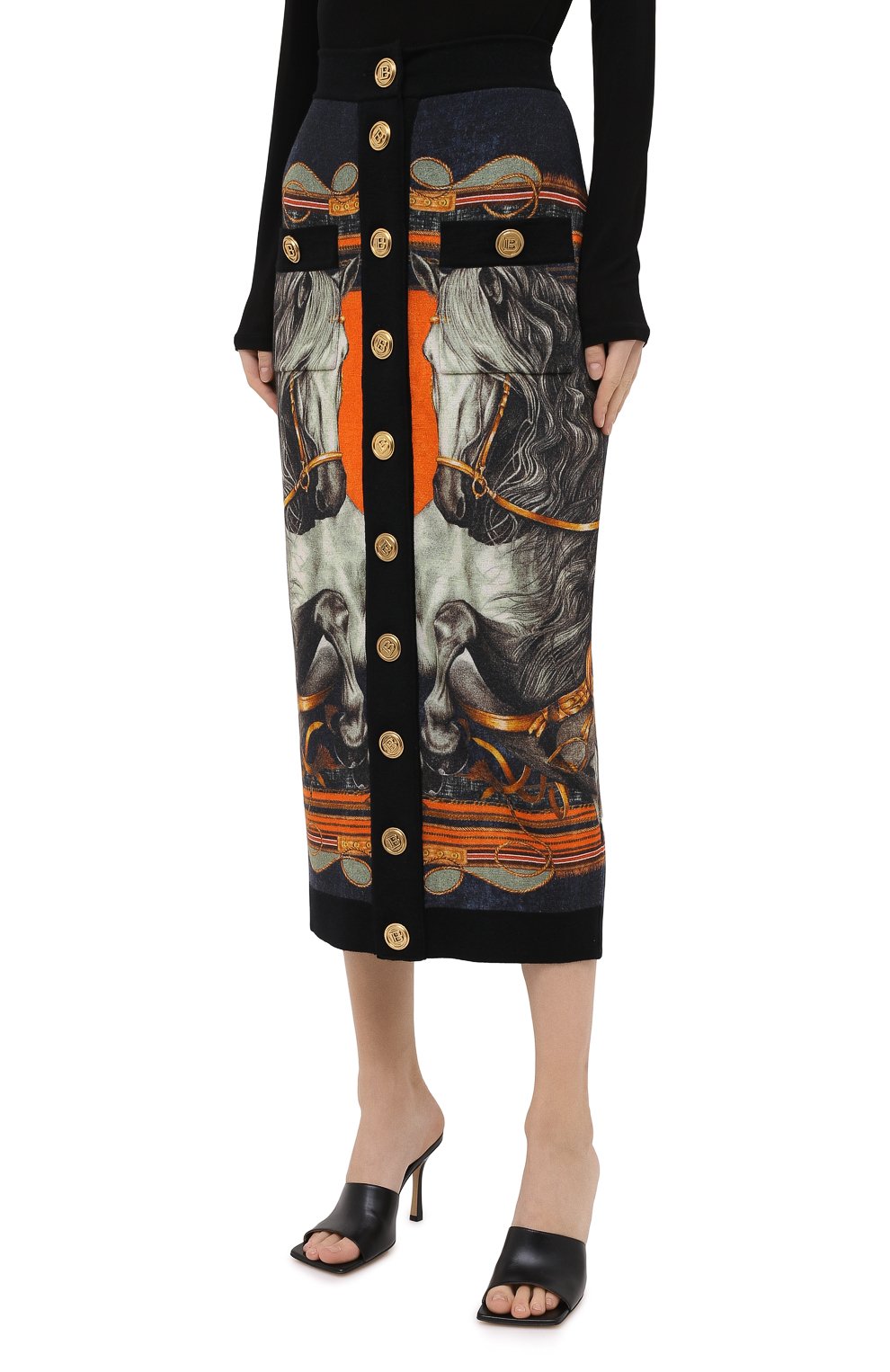 Шерстяная юбка BALMAIN, арт. UF04485/K184, фото 3