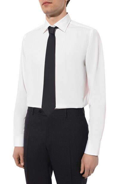 Хлопковая сорочка CANALI белого цвета по цене 24850 руб., арт. 718/GA60130, фото 3 Хлопковая сорочка CANALI, арт. 718/GA60130, фото 3