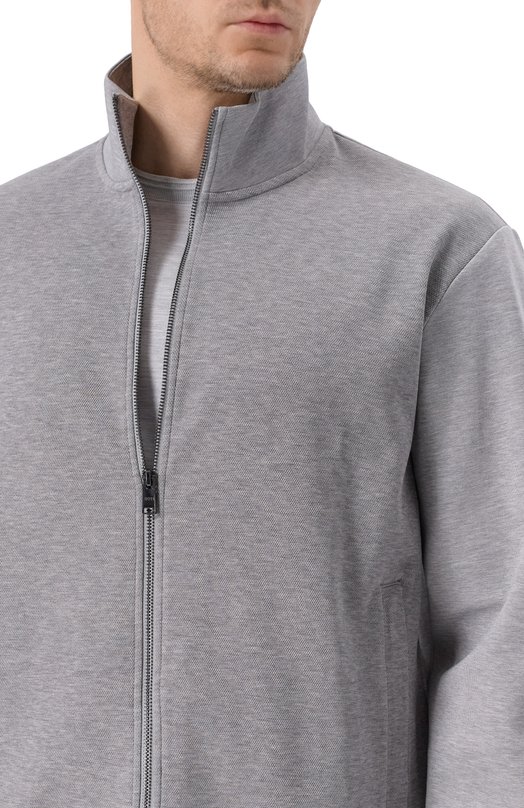 Хлопковая толстовка BOSS 50532755 Серый  50532755 Фото 5