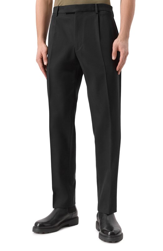 Брюки из хлопка и шерсти Zegna TP45/UFI04A9 Чёрный  TP45/UFI04A9 Фото 3