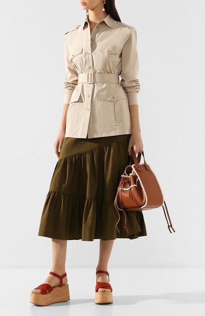 Юбка из смеси льна и хлопка DRIES VAN NOTEN, арт. 201-30863-9352, фото 2