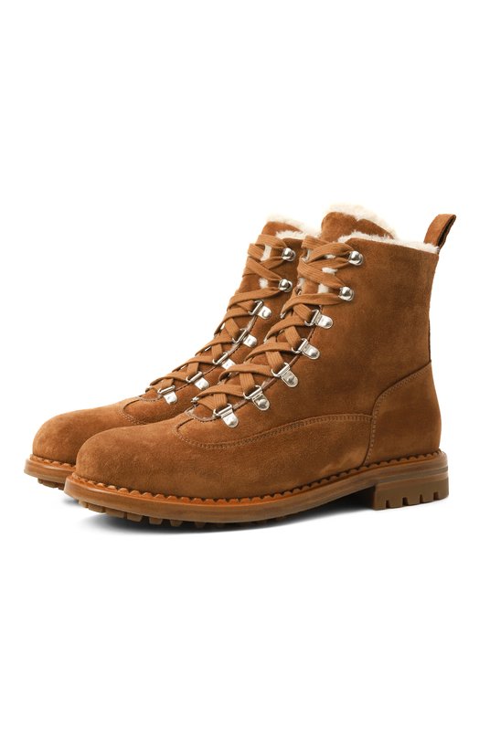 Замшевые ботинки Kiton D58812N0113606 Коричневый D58812N0113606