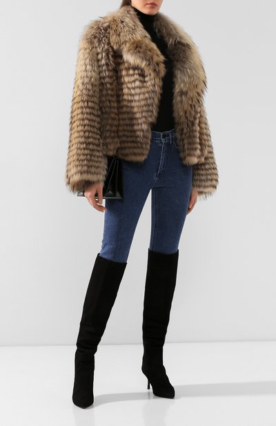 Замшевые ботфорты STUART WEITZMAN, арт. S4679, фото 2