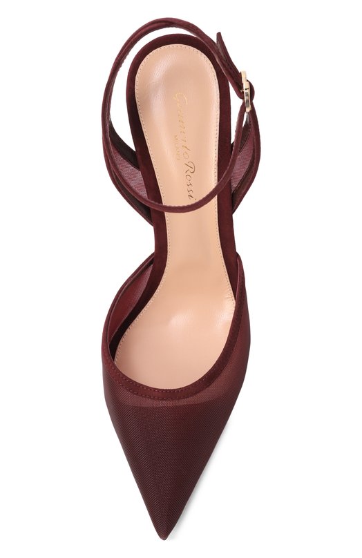 Текстильные туфли Dorotea 85 Gianvito Rossi G95504.85RIC.0XCRYRY Бордовый  G95504.85RIC.0XCRYRY Фото 6