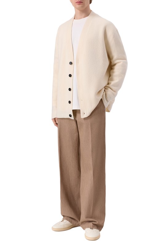 Хлопковые брюки Jil Sander J22KA0330/J45324 Бежевый  J22KA0330/J45324 Фото 2