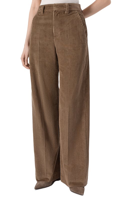 Вельветовые брюки Brunello Cucinelli MP180P8724 Коричневый  MP180P8724 Фото 3