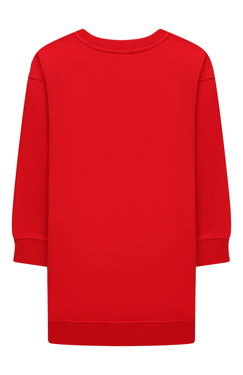 Хлопковое платье MOSCHINO красного цвета по цене 15200 руб., арт. H1V064/LDA16/4A-8A, фото 2 Хлопковое платье MOSCHINO, арт. H1V064/LDA16/4A-8A, фото 2