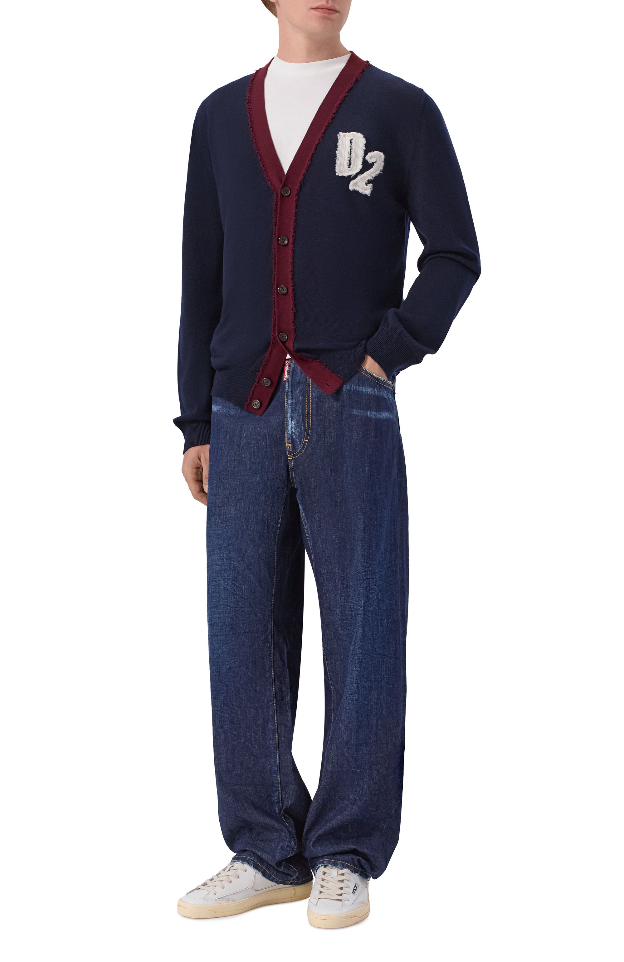 Джинсы DSQUARED2 темно-синего цвета по цене 69950 руб., арт. S74LB2002/D30011, фото 2 Джинсы DSQUARED2, арт. S74LB2002/D30011, фото 2