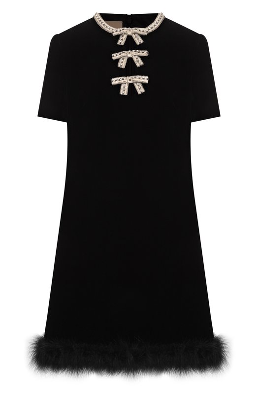 Бархатное платье Valentino 8B3VAHH5/9Q9 Чёрный 8B3VAHH5/9Q9