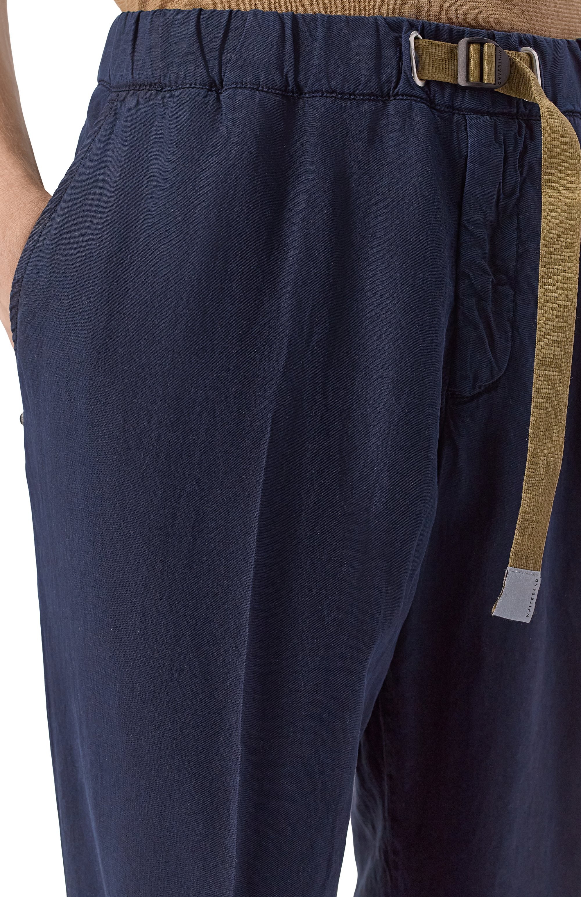 Брюки из лиоцелла и льна WHITE SAND темно-синего цвета по цене 24800 руб., арт. 26SU66/80, фото 5 Брюки из лиоцелла и льна WHITE SAND, арт. 26SU66/80, фото 5